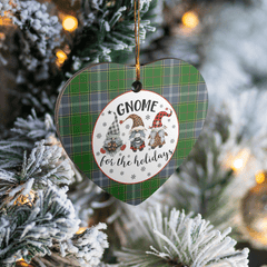 Clan Pringle Tartan Tartan Crest Gnome Heart Ceramic Ornament UA11 Pringle Tartan Tartan Christmas   