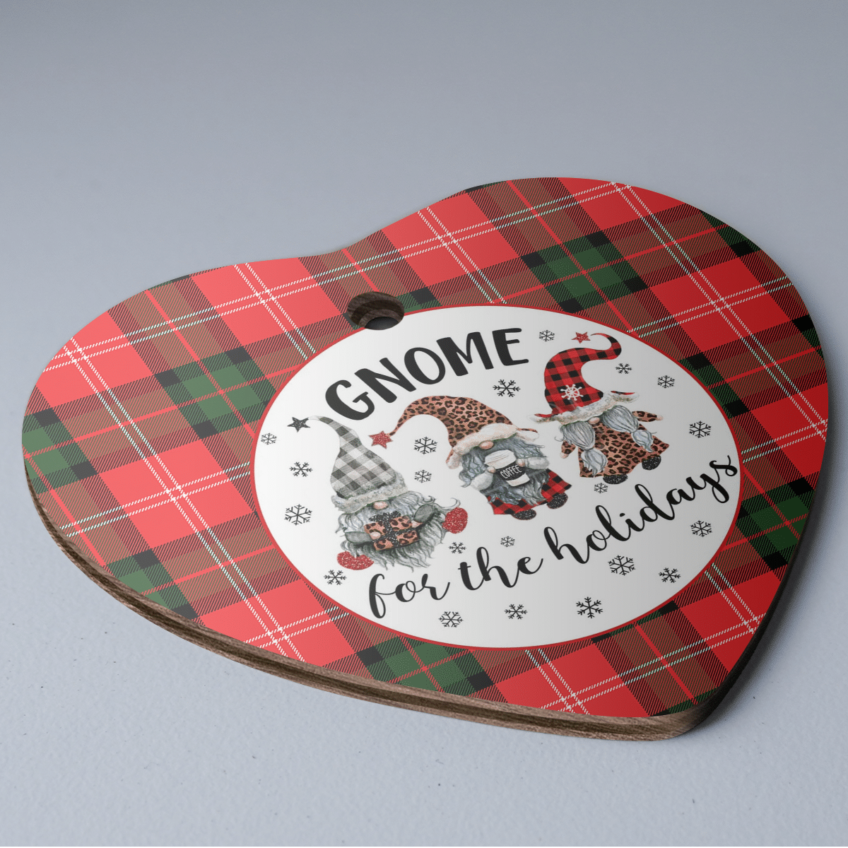 Clan Nesbitt Modern Tartan Tartan Crest Gnome Heart Ceramic Ornament TU38 Nesbitt Modern Tartan Tartan Christmas   