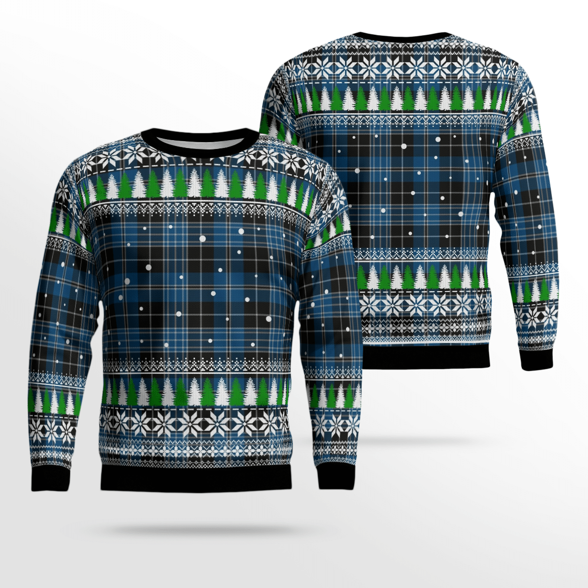 Clan Clergy Blue Tartan Christmas Ugly Sweater VQ26 Clergy Blue Tartan Tartan Ugly Sweater   