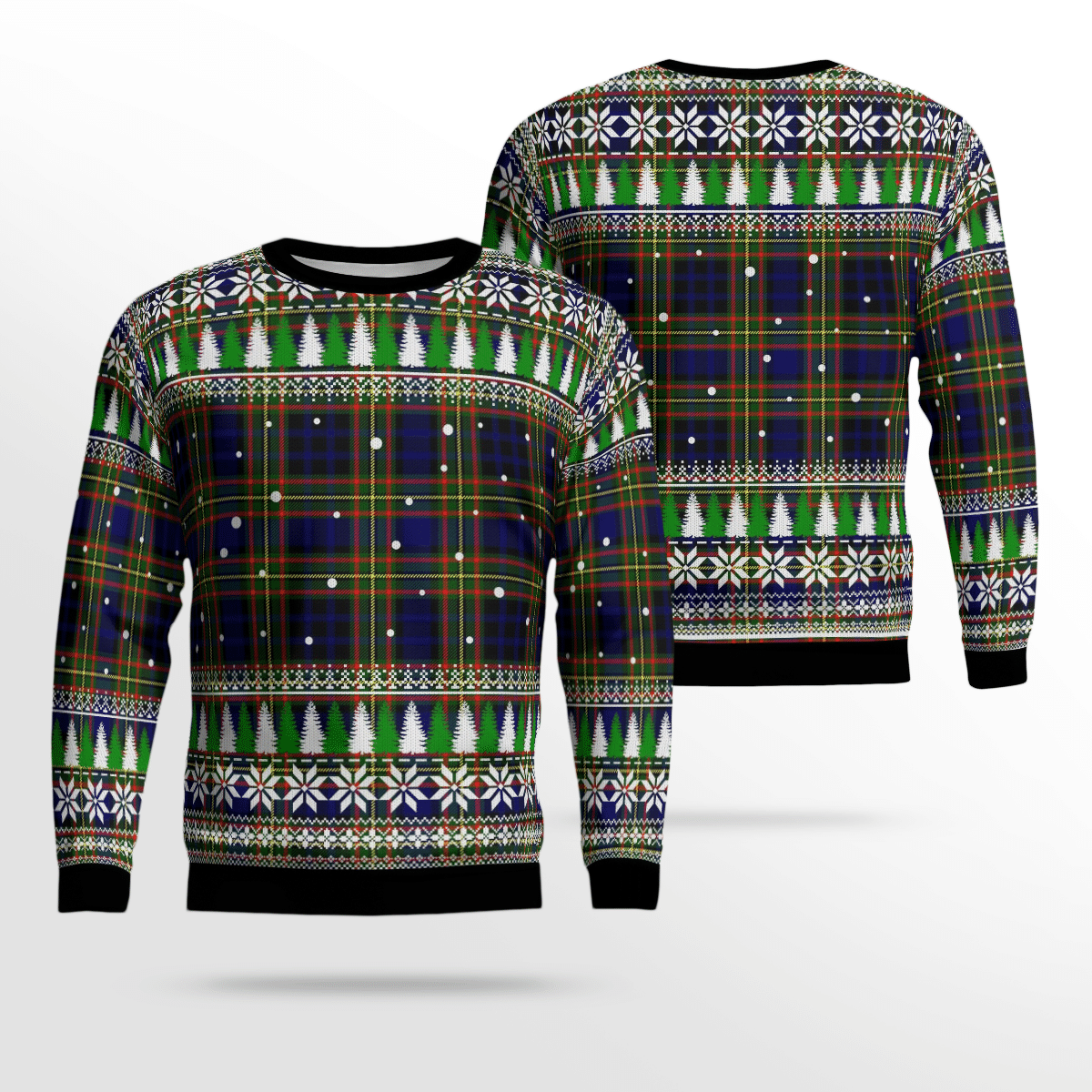 Clan Clelland Modern Tartan Christmas Ugly Sweater PJ79 Clelland Modern Tartan Tartan Ugly Sweater   