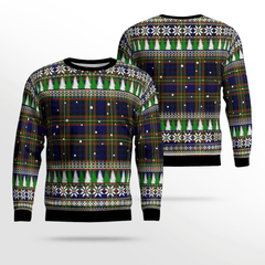 Clan Clelland Modern Tartan Christmas Ugly Sweater PJ79 Clelland Modern Tartan Tartan Ugly Sweater   