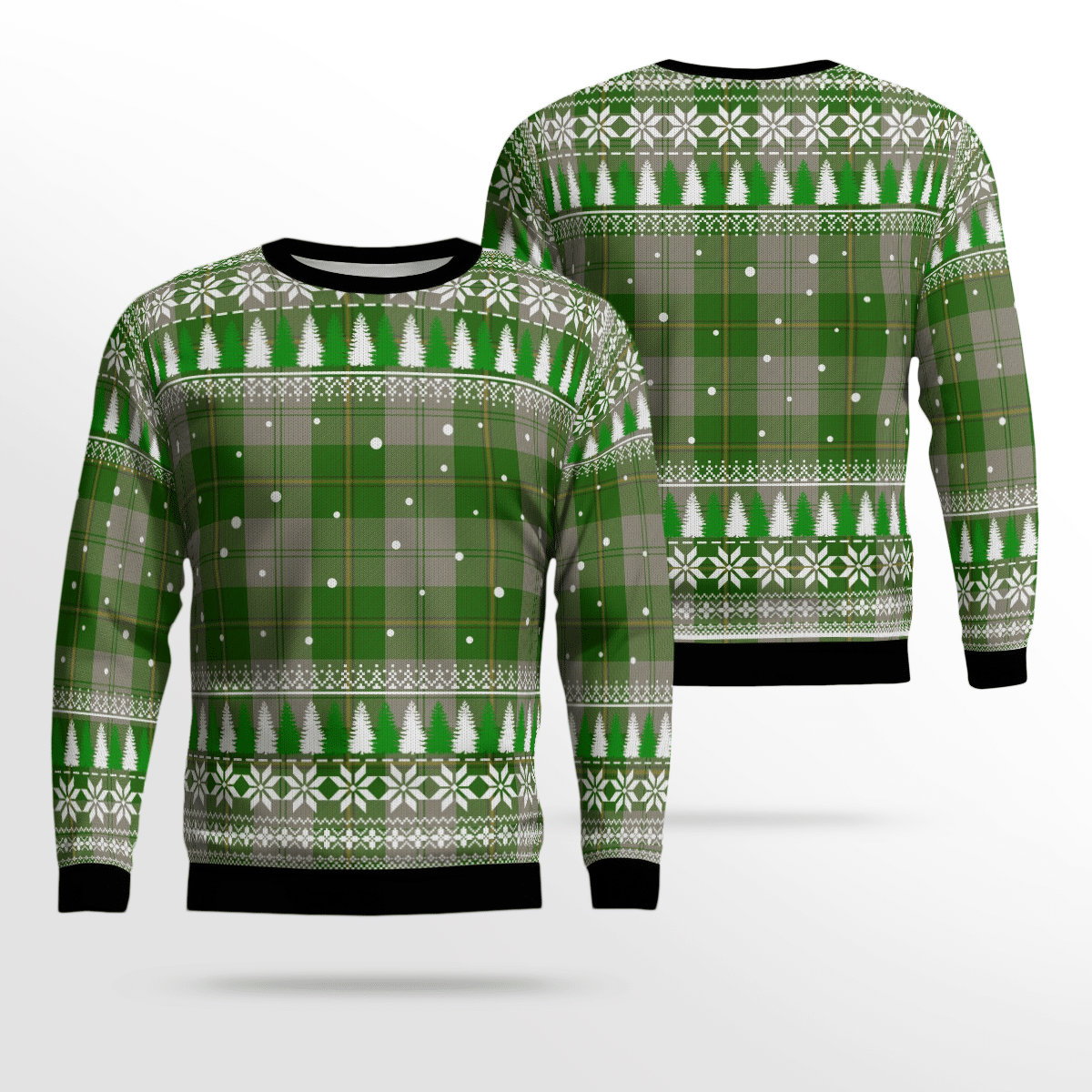 Clan Cunningham Dress Green Dancers Tartan Christmas Ugly Sweater SP64 Cunningham Dress Green Dancers Tartan Tartan Ugly Sweater   