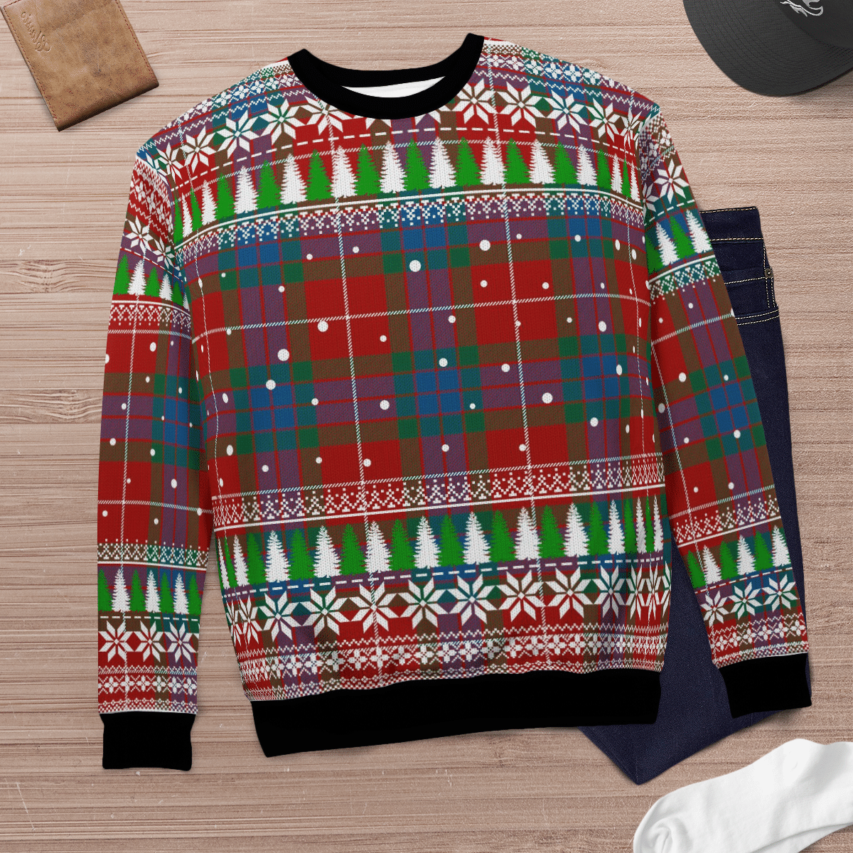 Clan Fraser Ancient Tartan Christmas Ugly Sweater CK15 Fraser Ancient Tartan Tartan Ugly Sweater   