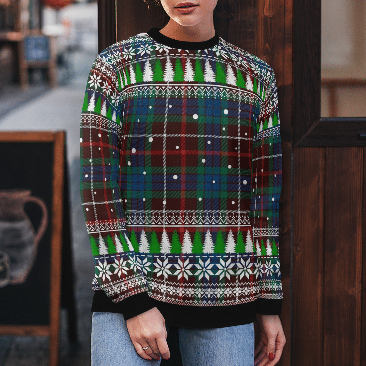 Clan Fraser Hunting Ancient Tartan Christmas Ugly Sweater DM45 Fraser Hunting Ancient Tartan Tartan Ugly Sweater   