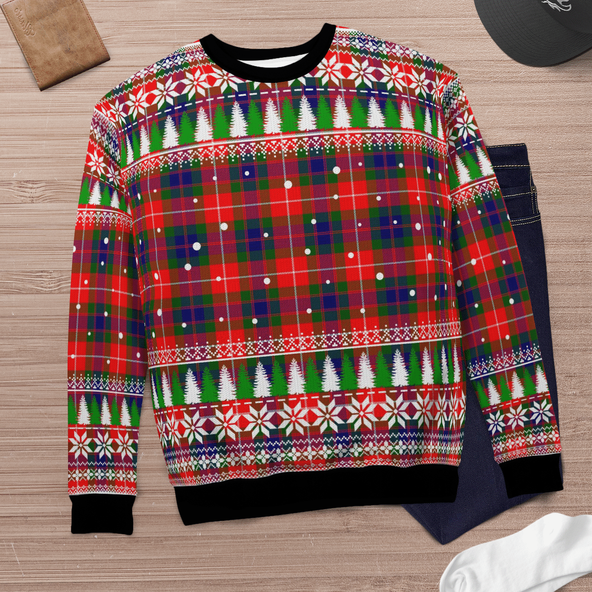 Clan Fraser Lovat Modern Tartan Christmas Ugly Sweater LW40 Fraser Lovat Modern Tartan Tartan Ugly Sweater   