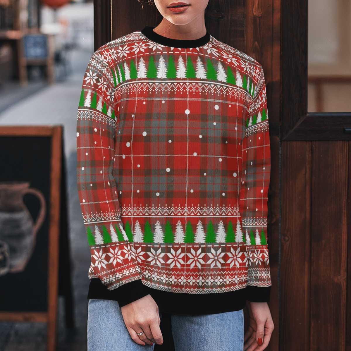 Clan Fraser Weathered Tartan Christmas Ugly Sweater KE97 Fraser Weathered Tartan Tartan Ugly Sweater   