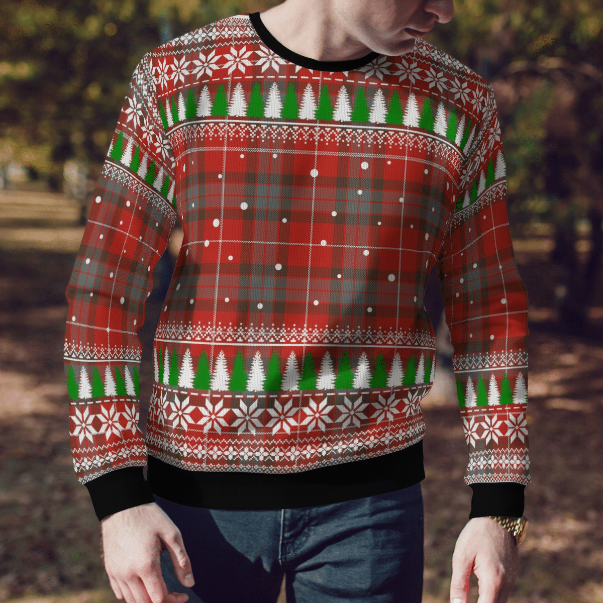 Clan Fraser Weathered Tartan Christmas Ugly Sweater KE97 Fraser Weathered Tartan Tartan Ugly Sweater   