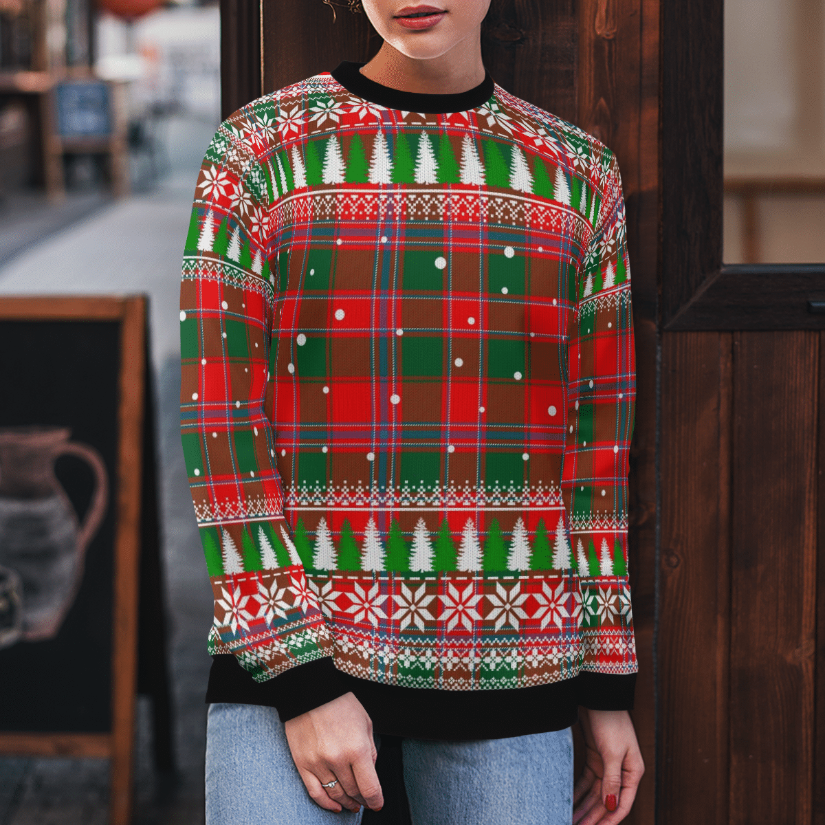 Clan Dalziel Modern Tartan Christmas Ugly Sweater OB65 Dalziel Modern Tartan Tartan Ugly Sweater   