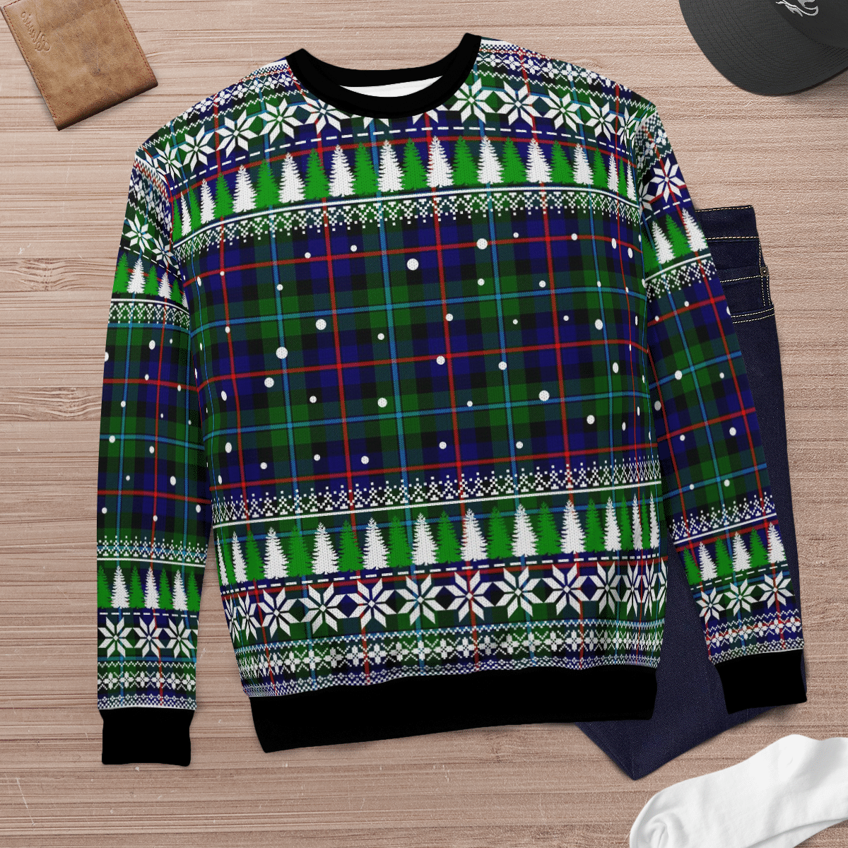 Clan Campbell of Cawdor Modern Tartan Christmas Ugly Sweater XT94 Campbell of Cawdor Modern Tartan Tartan Ugly Sweater   