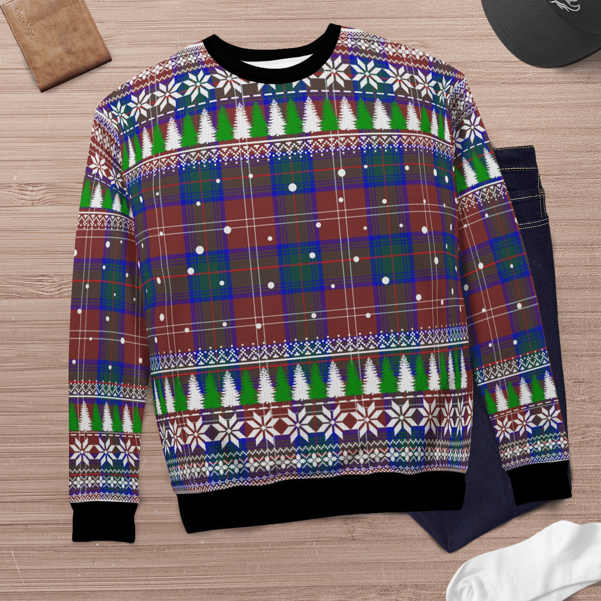 Clan Chisholm Hunting Modern Tartan Christmas Ugly Sweater BJ61 Chisholm Hunting Modern Tartan Tartan Ugly Sweater   