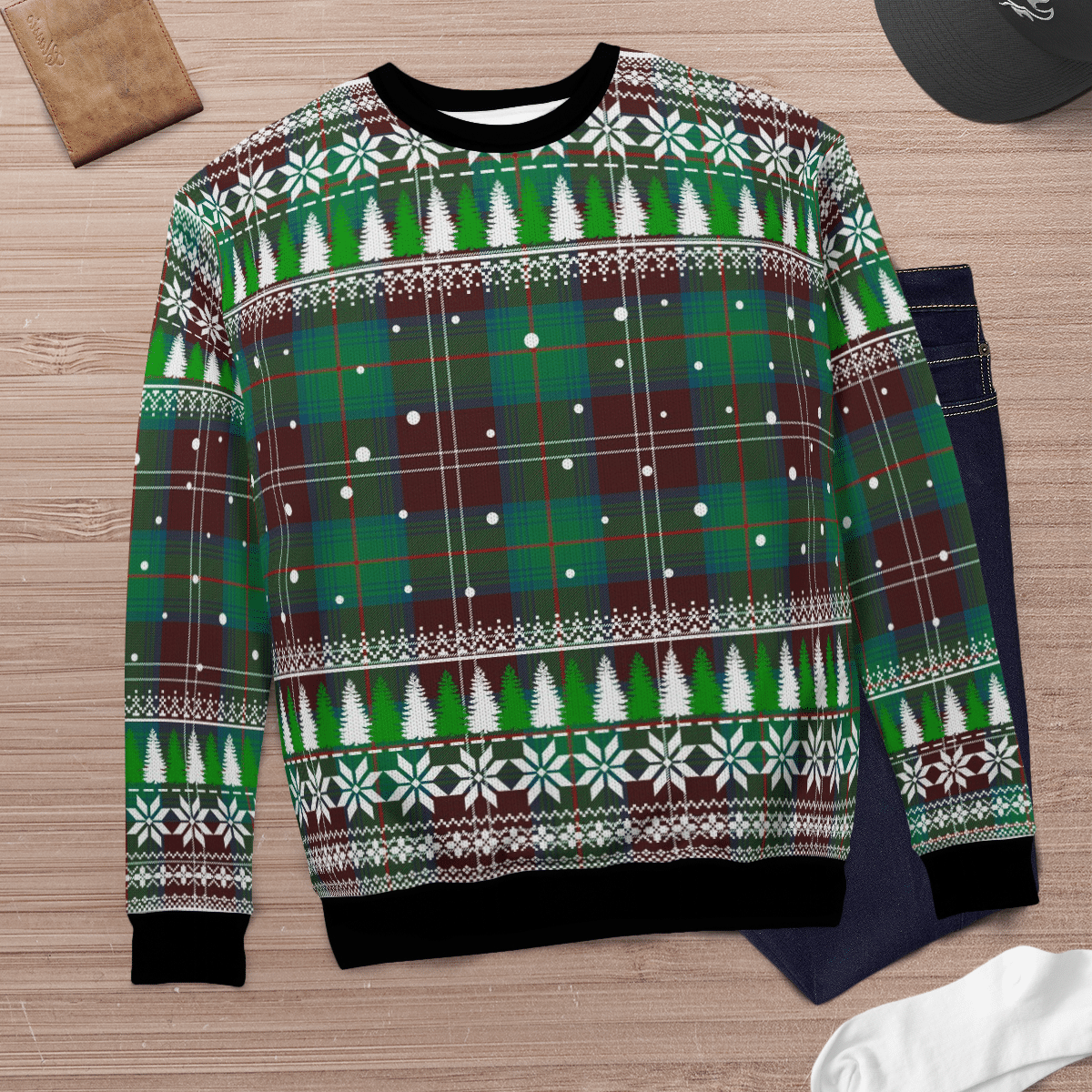 Clan Chisholm Hunting Ancient Tartan Christmas Ugly Sweater PU76 Chisholm Hunting Ancient Tartan Tartan Ugly Sweater   