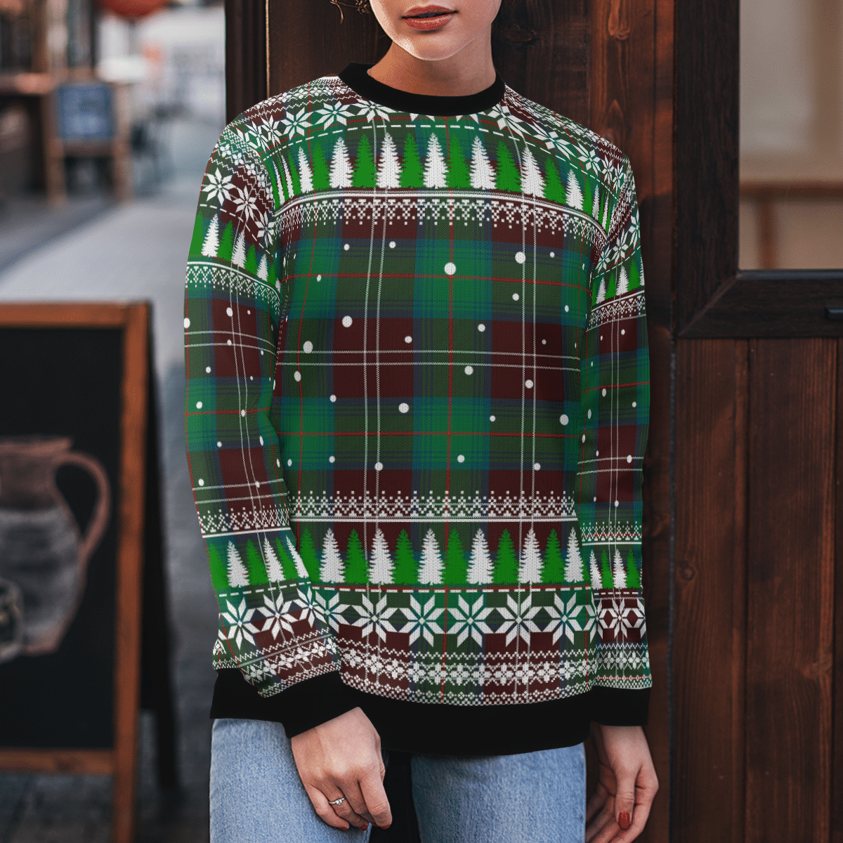 Clan Chisholm Hunting Ancient Tartan Christmas Ugly Sweater PU76 Chisholm Hunting Ancient Tartan Tartan Ugly Sweater   