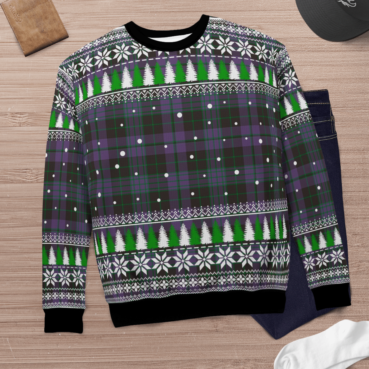 Clan Clergy Green Tartan Christmas Ugly Sweater DZ86 Clergy Green Tartan Tartan Ugly Sweater   