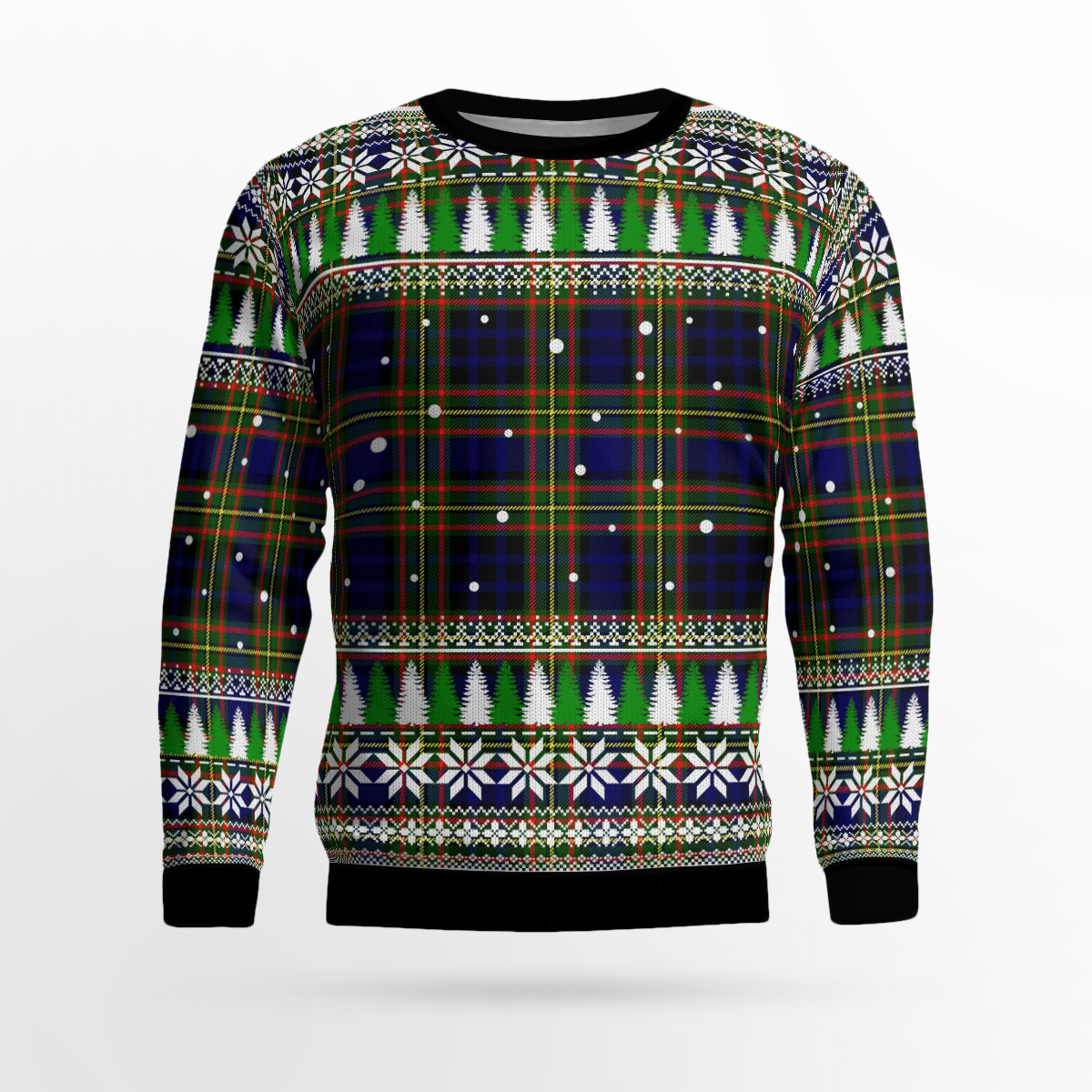 Clan Clelland Modern Tartan Christmas Ugly Sweater PJ79 Clelland Modern Tartan Tartan Ugly Sweater   