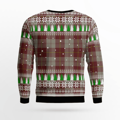 Clan Cunningham Burgundy Dancers Tartan Christmas Ugly Sweater UE24 Cunningham Burgundy Dancers Tartan Tartan Ugly Sweater   