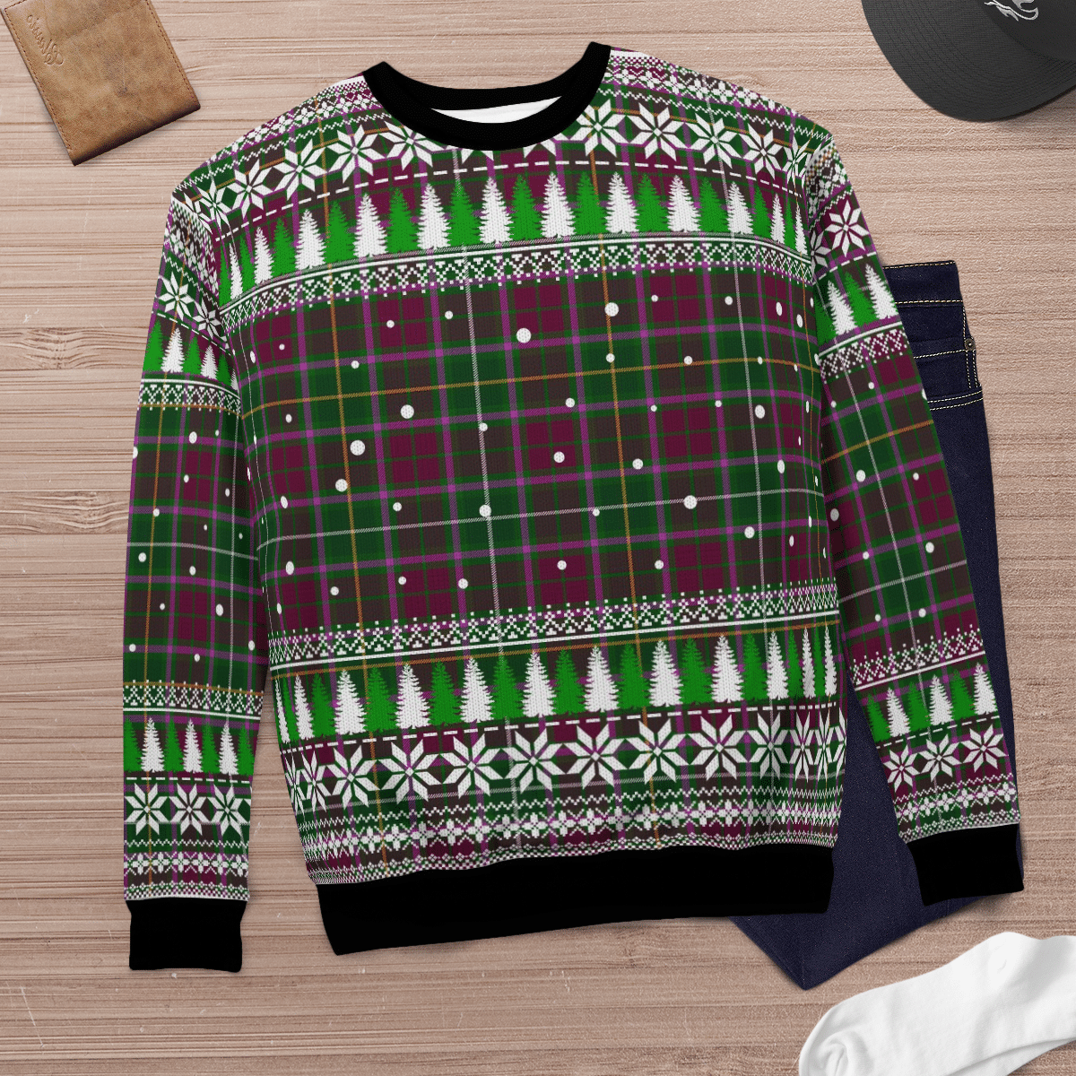 Clan Crosbie Tartan Christmas Ugly Sweater CI45 Crosbie Tartan Tartan Ugly Sweater   