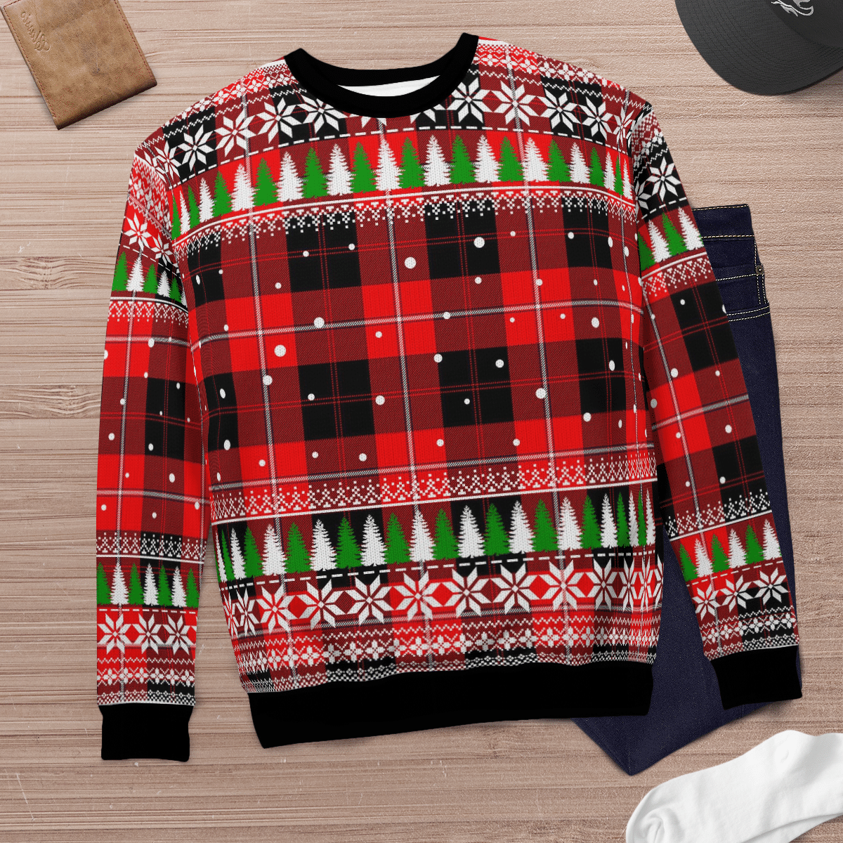 Clan Cunningham Modern Tartan Christmas Ugly Sweater FW81 Cunningham Modern Tartan Tartan Ugly Sweater   