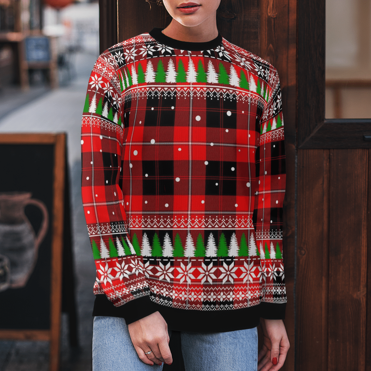 Clan Cunningham Modern Tartan Christmas Ugly Sweater FW81 Cunningham Modern Tartan Tartan Ugly Sweater   