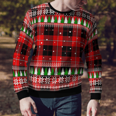 Clan Cunningham Modern Tartan Christmas Ugly Sweater FW81 Cunningham Modern Tartan Tartan Ugly Sweater   