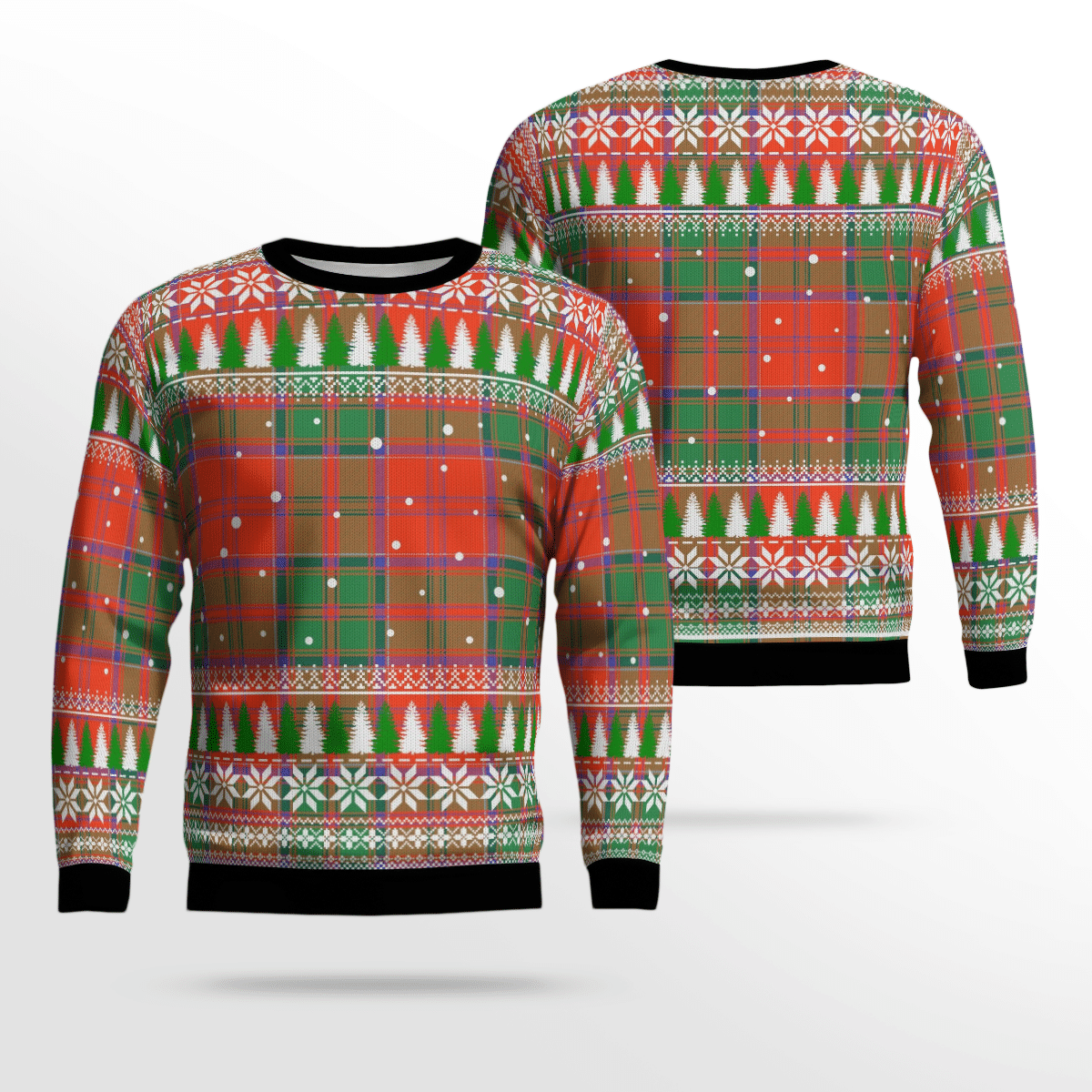 Clan Grant Ancient Tartan Christmas Ugly Sweater LA60 Grant Ancient Tartan Tartan Ugly Sweater   