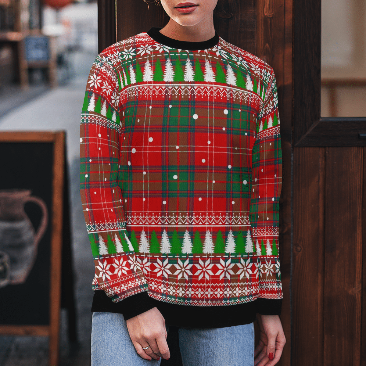 Clan Chisholm Modern Tartan Christmas Ugly Sweater VV77 Chisholm Modern Tartan Tartan Ugly Sweater   