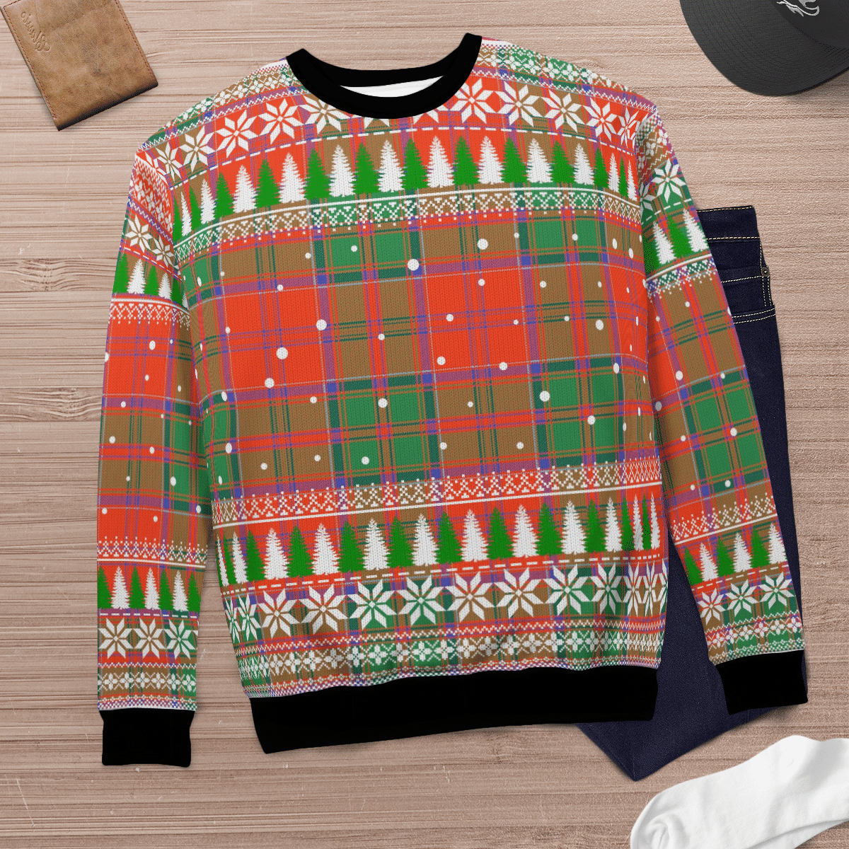 Clan Grant Ancient Tartan Christmas Ugly Sweater LA60 Grant Ancient Tartan Tartan Ugly Sweater   