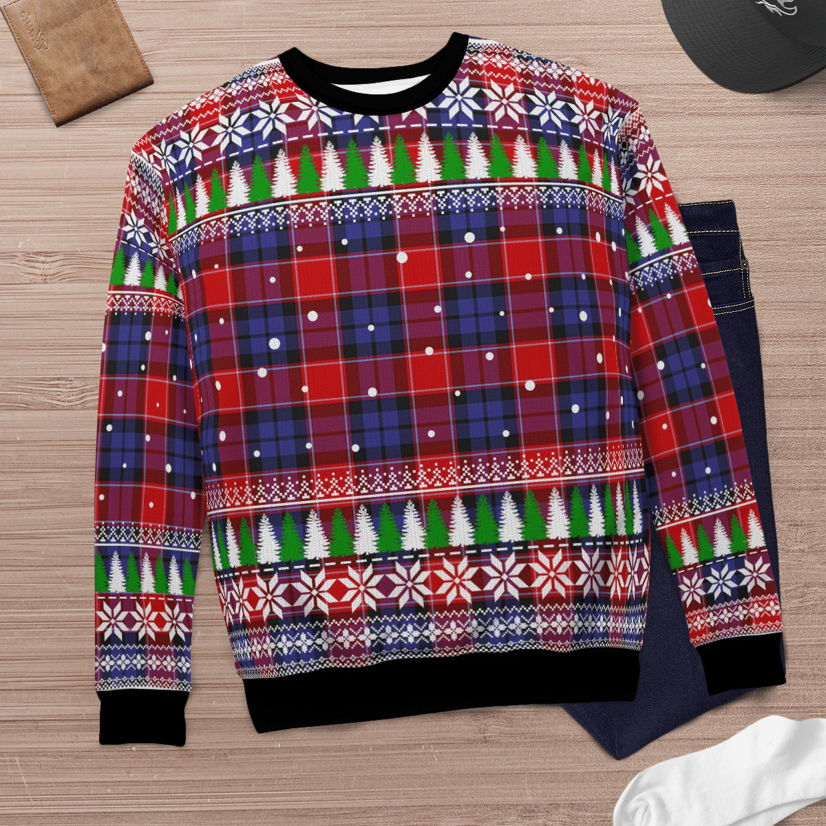 Clan Haldane 1 Tartan Christmas Ugly Sweater AH78 Haldane 1 Tartan Tartan Ugly Sweater   