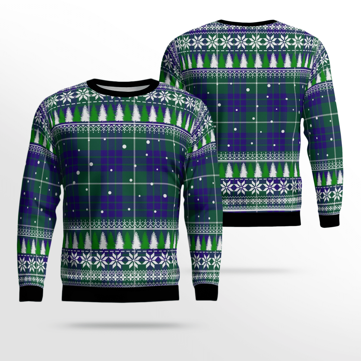 Clan Hamilton Hunting Modern Tartan Christmas Ugly Sweater PI41 Hamilton Hunting Modern Tartan Tartan Ugly Sweater   