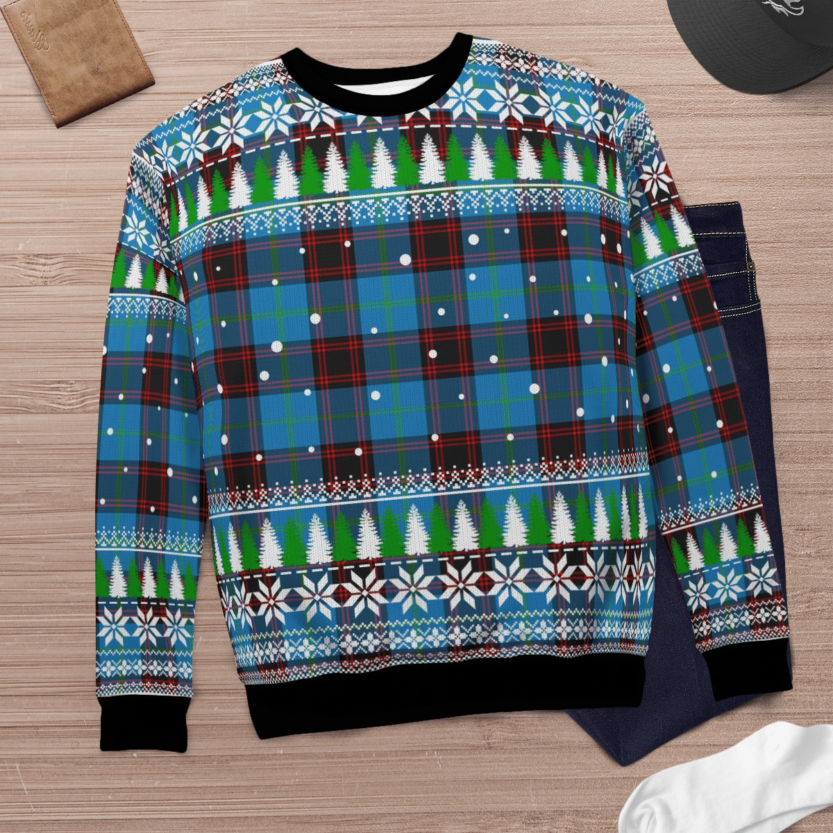 Clan Home Ancient Tartan Christmas Ugly Sweater KV74 Home Ancient Tartan Tartan Ugly Sweater   