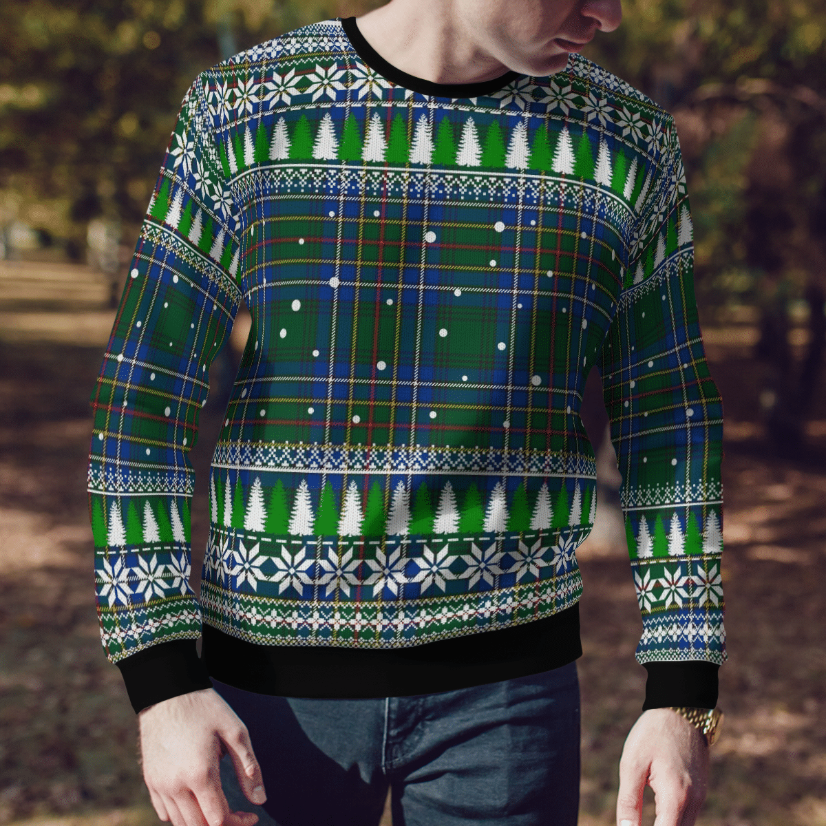 Clan Cockburn Ancient Tartan Christmas Ugly Sweater AW98 Cockburn Ancient Tartan Tartan Ugly Sweater   