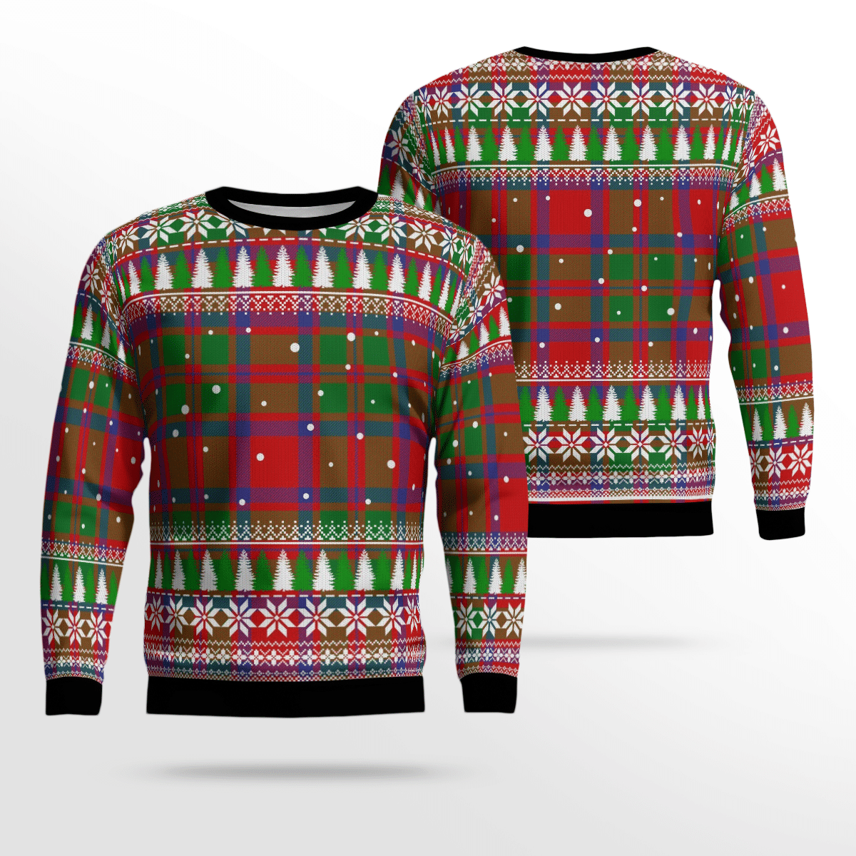 Clan MacKintosh Modern Tartan Christmas Ugly Sweater MK72 MacKintosh Modern Tartan Tartan Ugly Sweater   