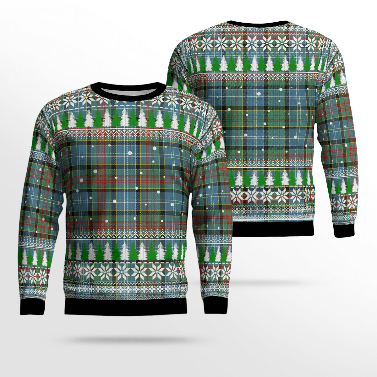 Clan Paisley District Tartan Christmas Ugly Sweater ET82 Paisley District Tartan Tartan Ugly Sweater   