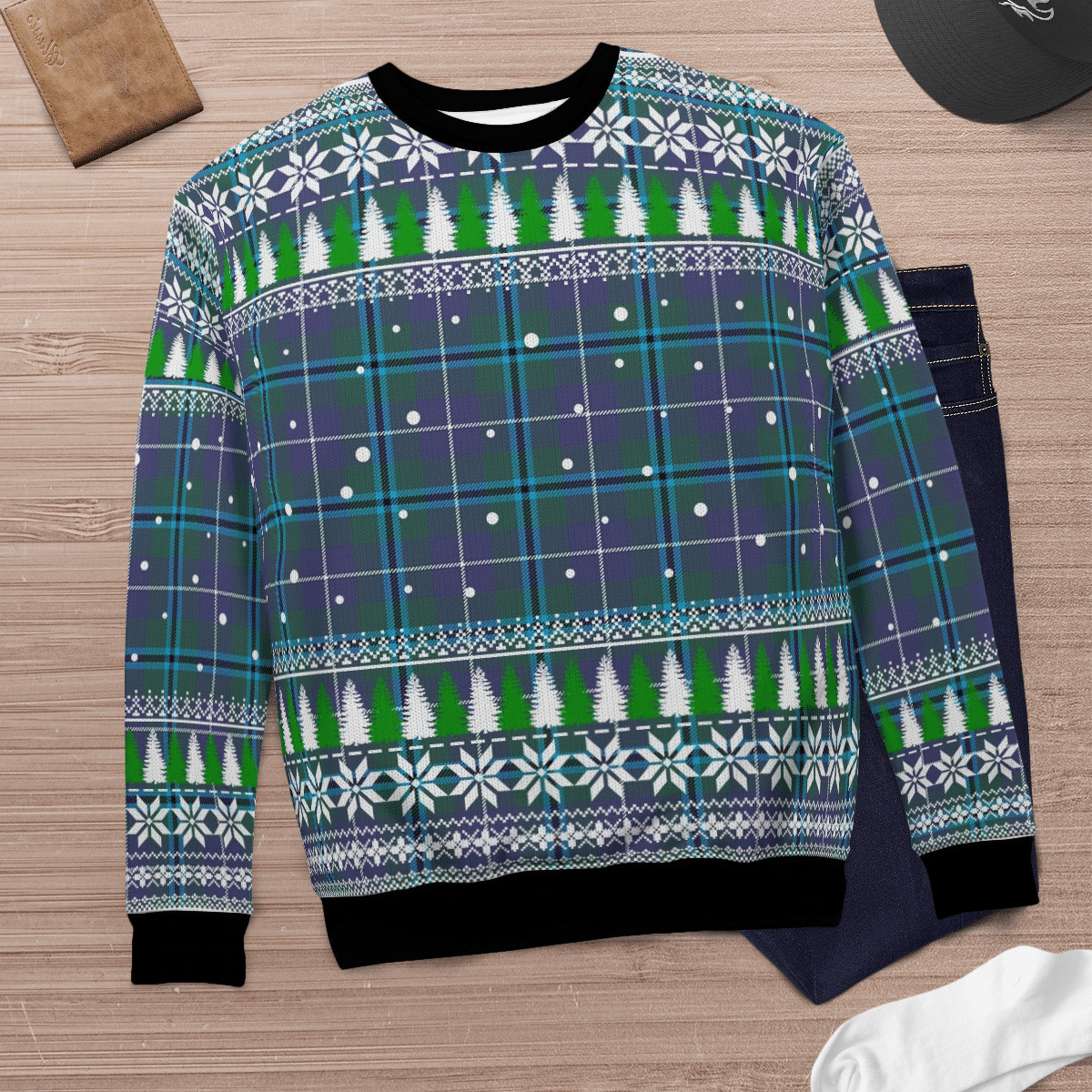 Clan Sandilands (Douglas) Tartan Christmas Ugly Sweater XE86 Sandilands (Douglas) Tartan Tartan Ugly Sweater   