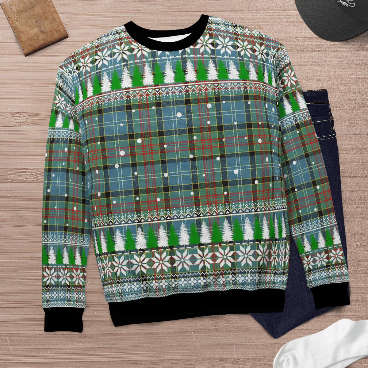 Clan Paisley District Tartan Christmas Ugly Sweater ET82 Paisley District Tartan Tartan Ugly Sweater   