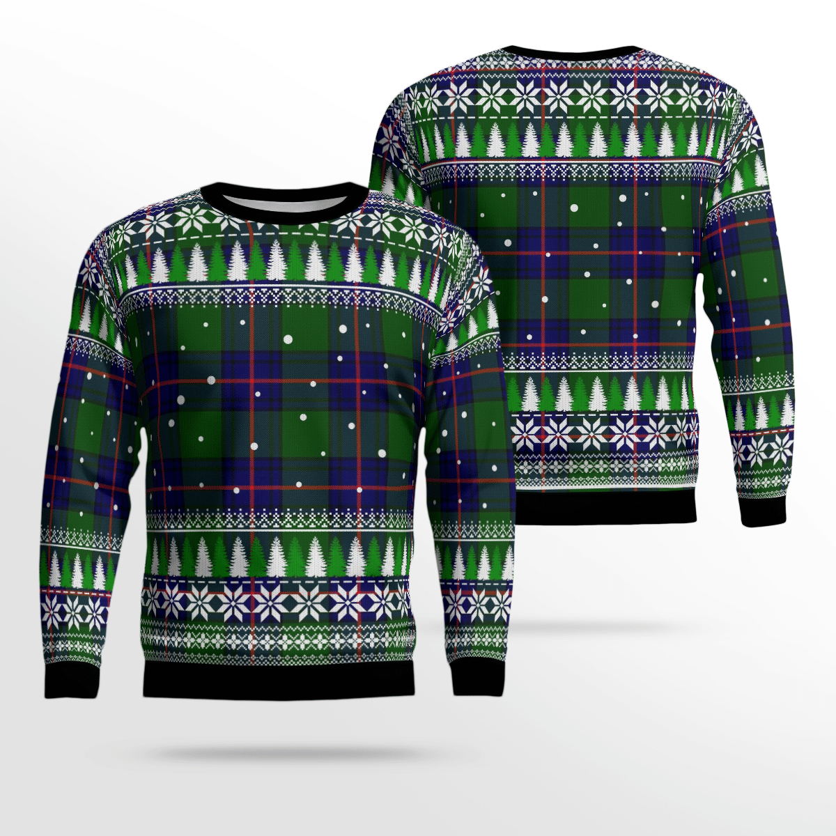 Clan Shaw Modern Tartan Christmas Ugly Sweater PZ67 Shaw Modern Tartan Tartan Ugly Sweater   