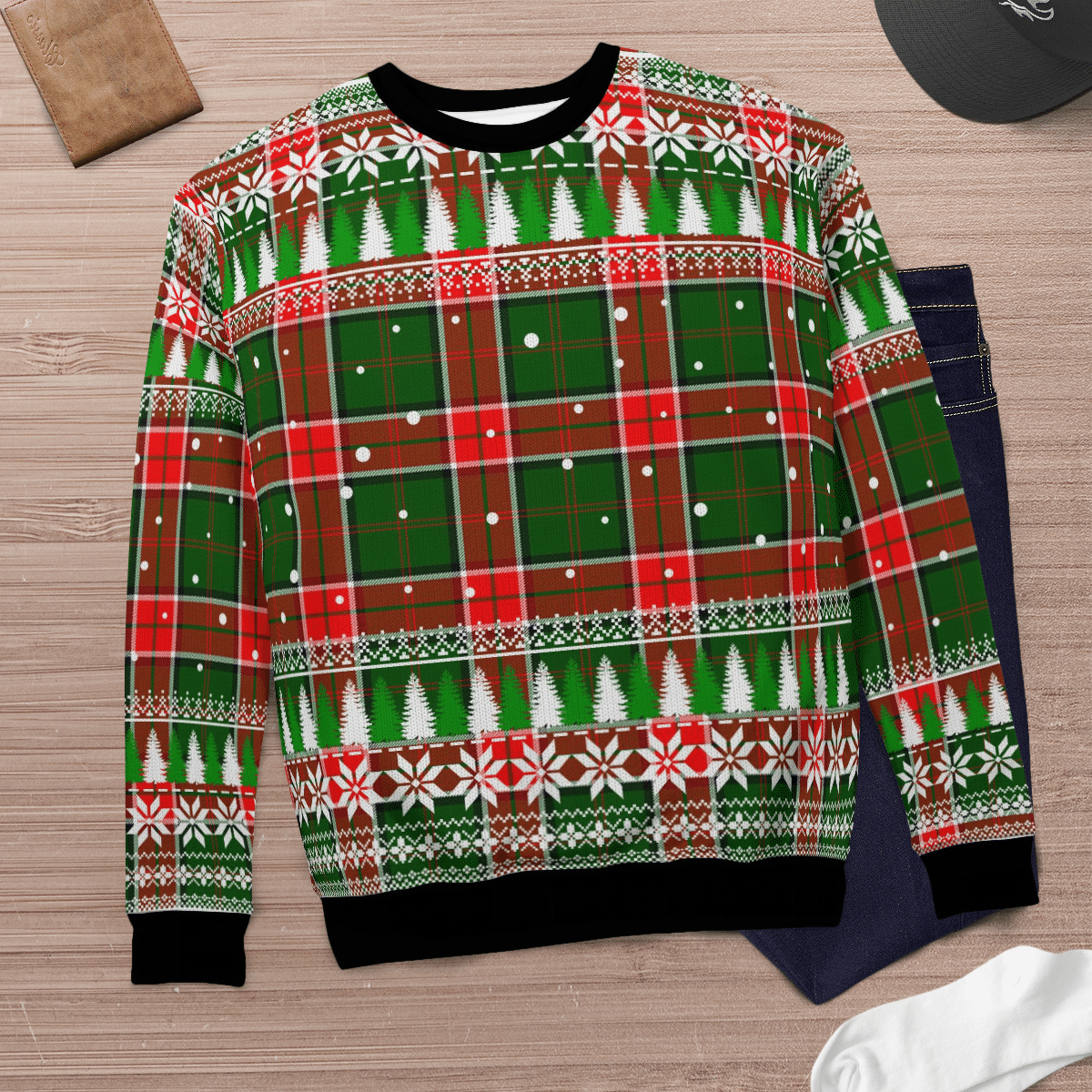 Clan Pollock Modern Tartan Christmas Ugly Sweater NM71 Pollock Modern Tartan Tartan Ugly Sweater   