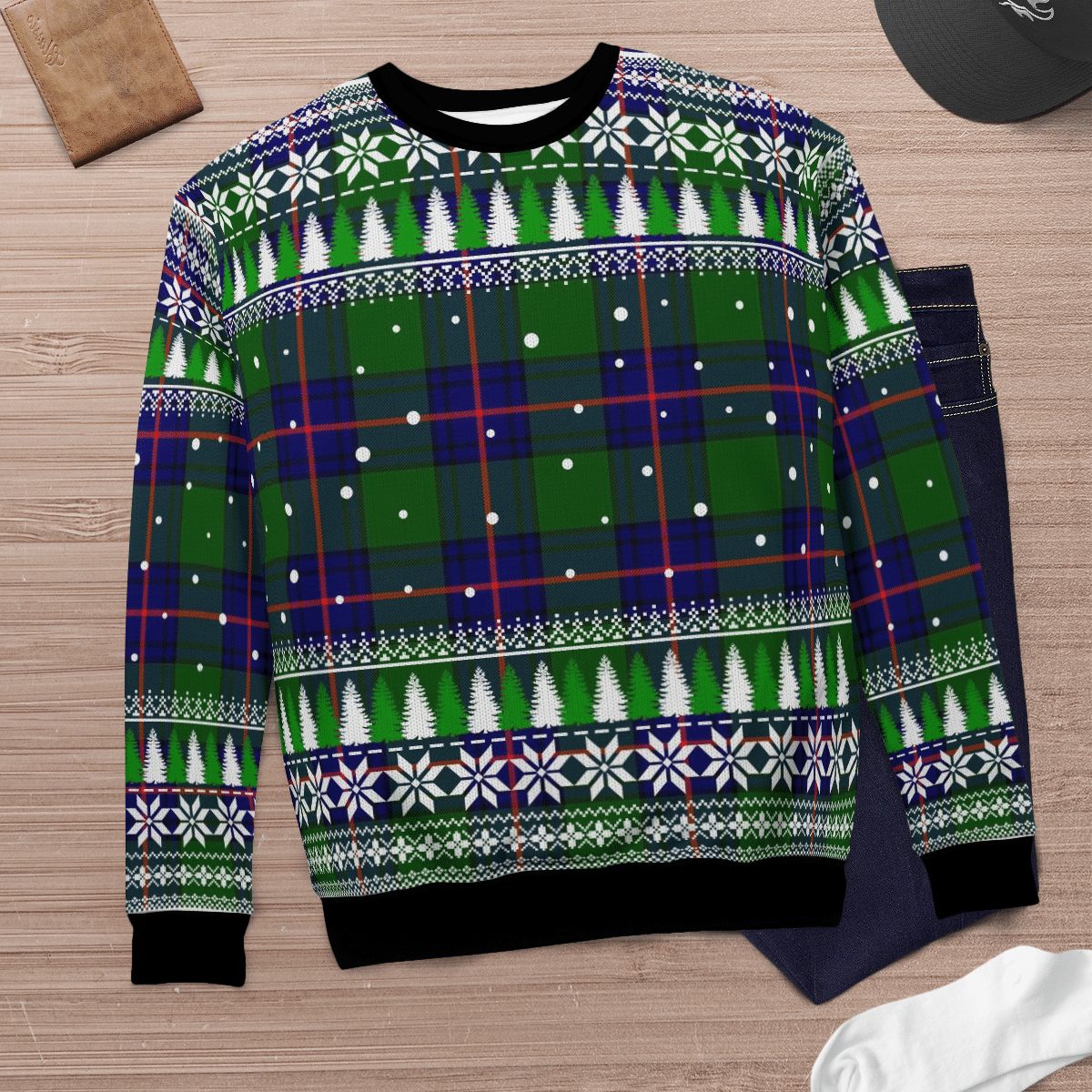 Clan Shaw Modern Tartan Christmas Ugly Sweater PZ67 Shaw Modern Tartan Tartan Ugly Sweater   