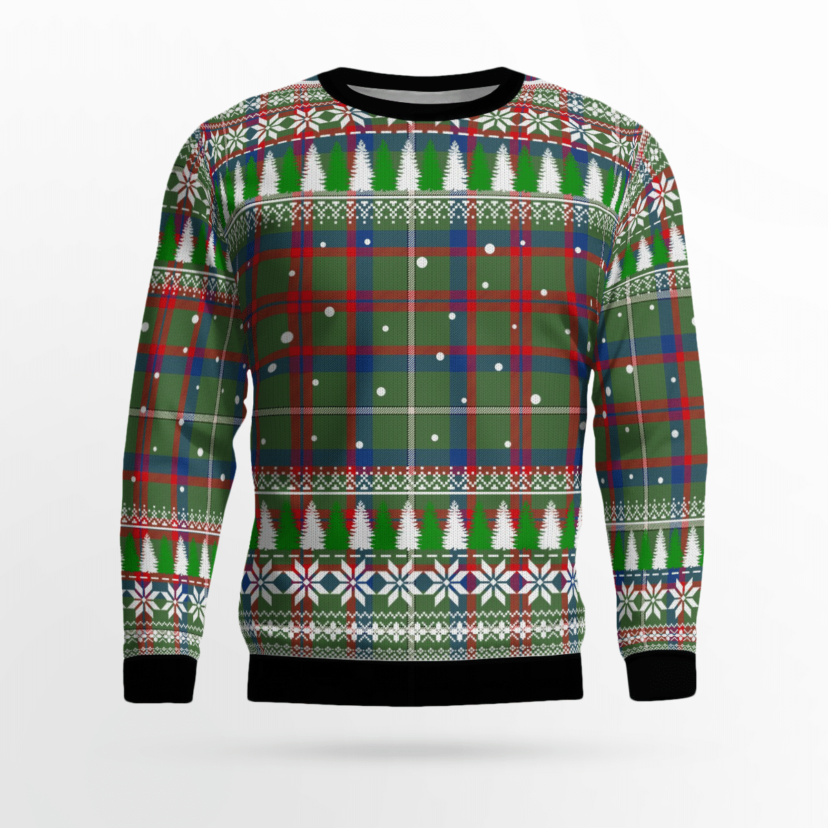 Clan Shaw Green Modern Tartan Christmas Ugly Sweater YS25 Shaw Green Modern Tartan Tartan Ugly Sweater   