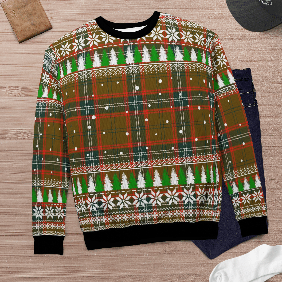 Clan Seton Hunting Modern Tartan Christmas Ugly Sweater VM77 Seton Hunting Modern Tartan Tartan Ugly Sweater   