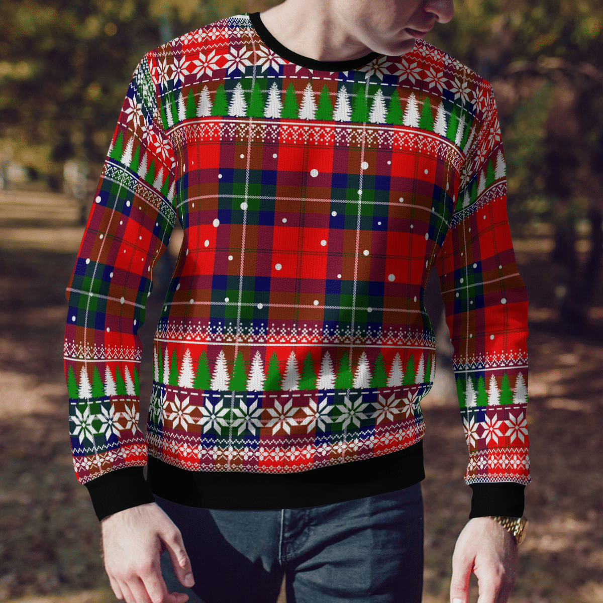 Clan Ruthven Modern Tartan Christmas Ugly Sweater CR13 Ruthven Modern Tartan Tartan Ugly Sweater   