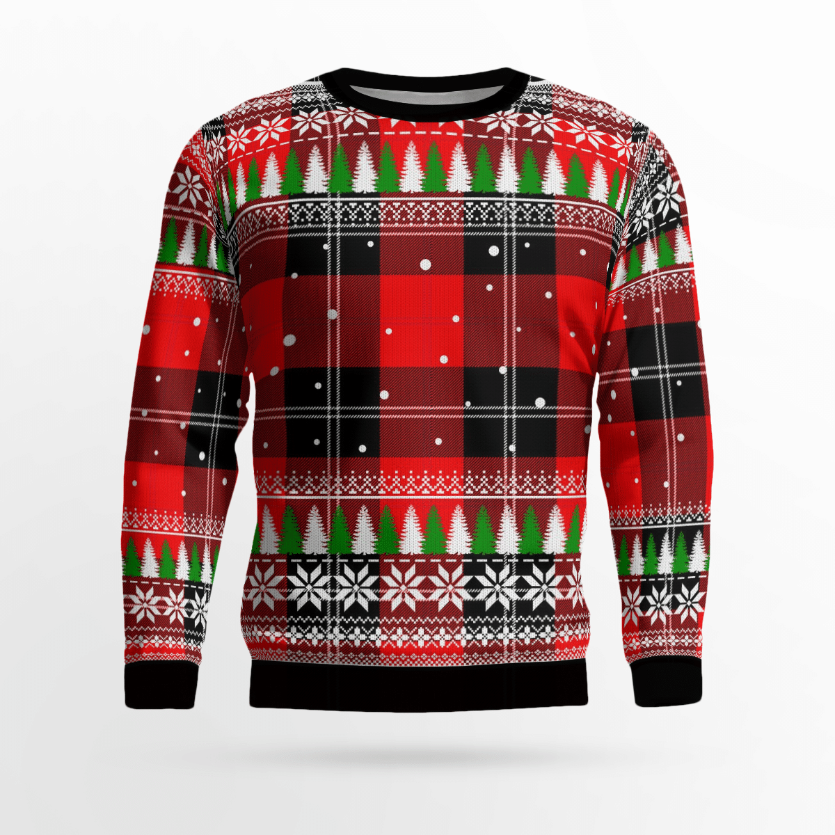 Clan Ramsay Modern Tartan Christmas Ugly Sweater DD55 Ramsay Modern Tartan Tartan Ugly Sweater   