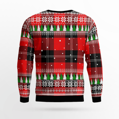 Clan Ramsay Modern Tartan Christmas Ugly Sweater DD55 Ramsay Modern Tartan Tartan Ugly Sweater   