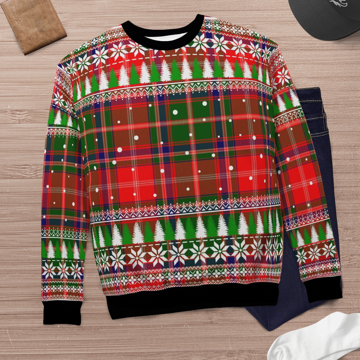 Clan Somerville Modern Tartan Christmas Ugly Sweater LH36 Somerville Modern Tartan Tartan Ugly Sweater   