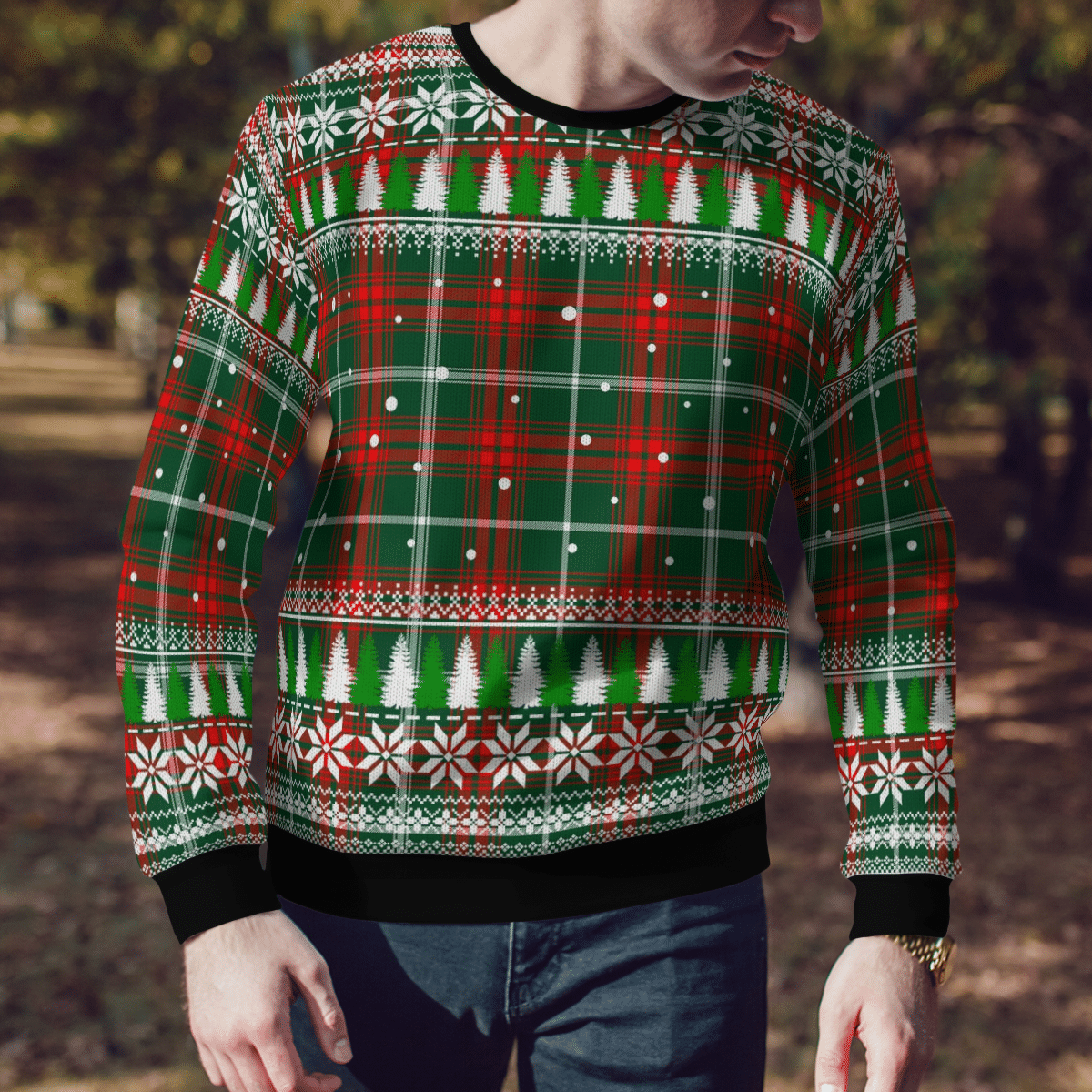 Clan Prince of Wales Tartan Christmas Ugly Sweater DE55 Prince of Wales Tartan Tartan Ugly Sweater   