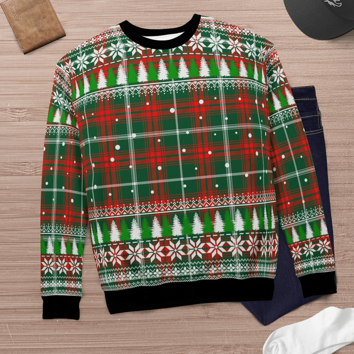 Clan Prince of Wales Tartan Christmas Ugly Sweater DE55 Prince of Wales Tartan Tartan Ugly Sweater   