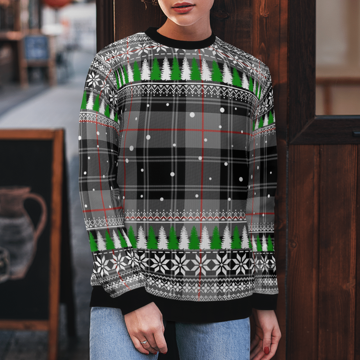 Clan Moffat Modern Tartan Christmas Ugly Sweater RD34 Moffat Modern Tartan Tartan Ugly Sweater   