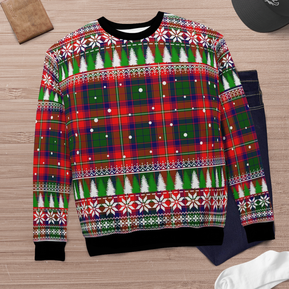 Clan Mow (Roxburgh) Tartan Christmas Ugly Sweater GO12 Mow (Roxburgh) Tartan Tartan Ugly Sweater   