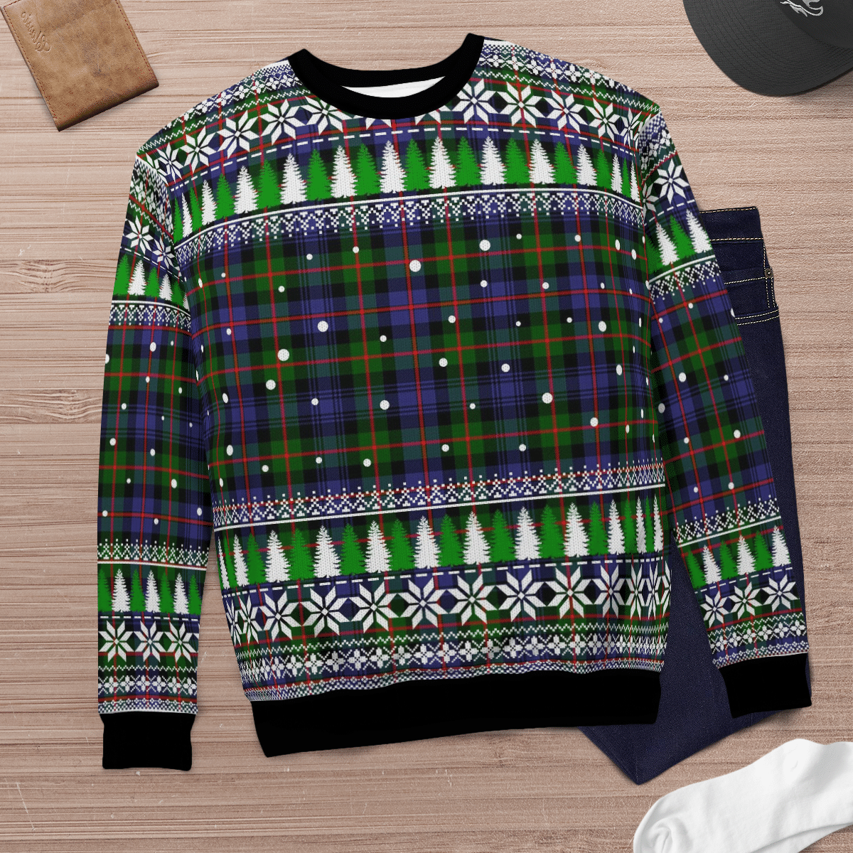 Clan Murray of Atholl Modern Tartan Christmas Ugly Sweater XE49 Murray of Atholl Modern Tartan Tartan Ugly Sweater   