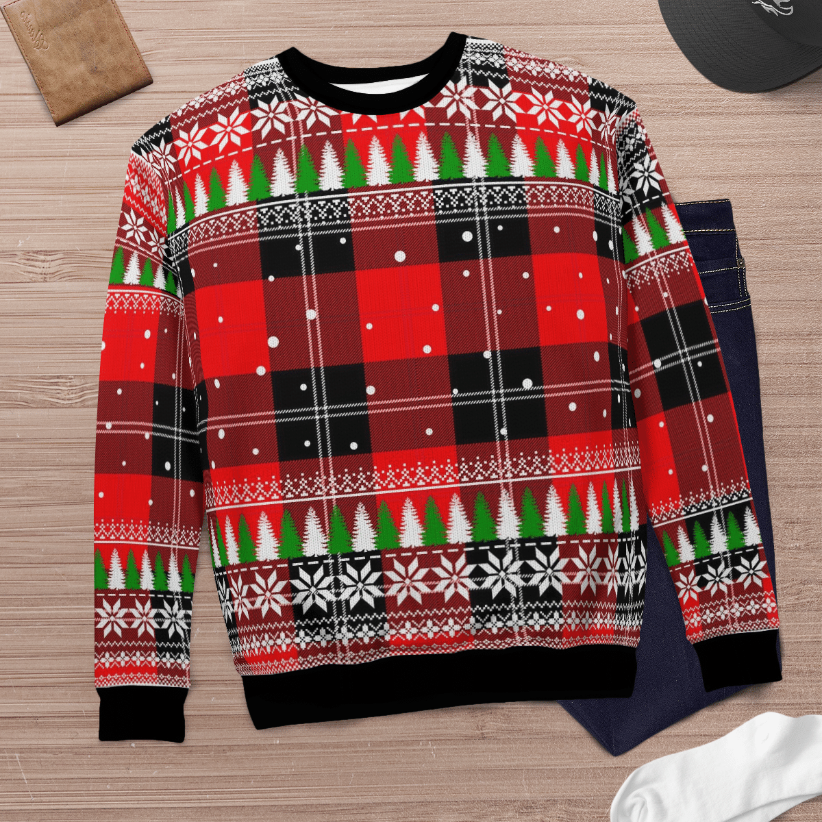 Clan Ramsay Modern Tartan Christmas Ugly Sweater WA10 Ramsay Modern Tartan Tartan Ugly Sweater   