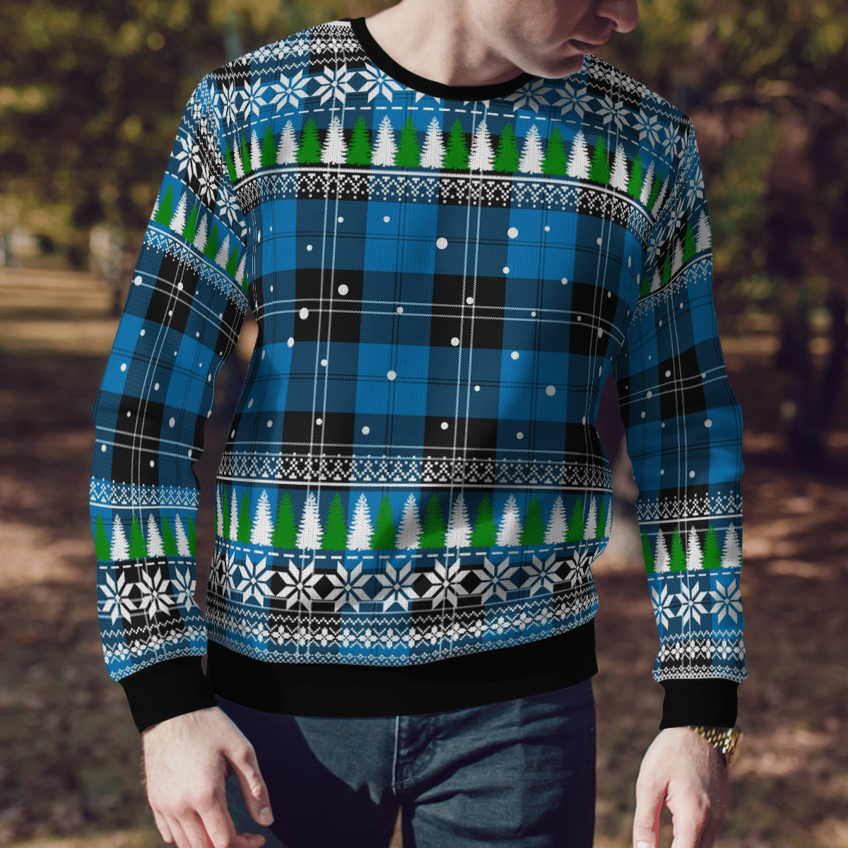 Clan Ramsay Blue Ancient Tartan Christmas Ugly Sweater NH44 Ramsay Blue Ancient Tartan Tartan Ugly Sweater   